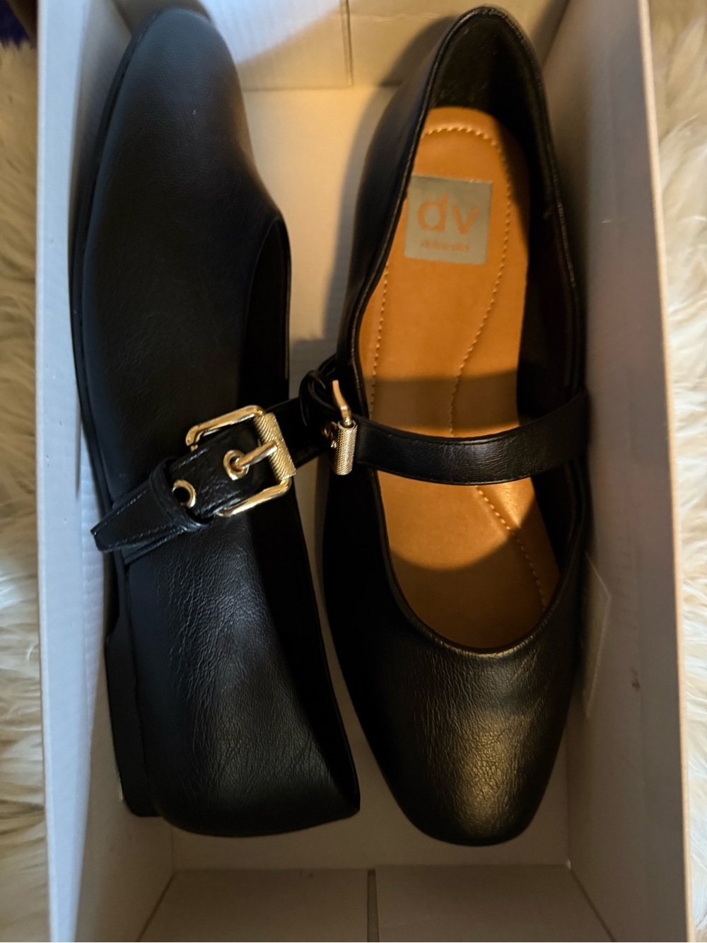 DOLCE VITA Mulaney Black Mary Jane Flats with Gold Accent Buckles - Picture 12 of 13